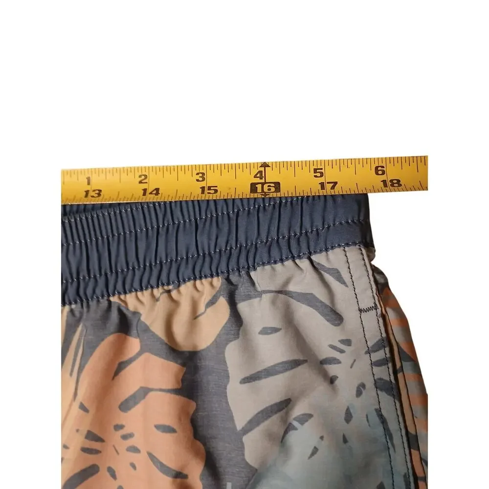 Travis Matthews Swim Shorts Mens‎ Sz M Blue Tropical Island Floral Beach Pocket